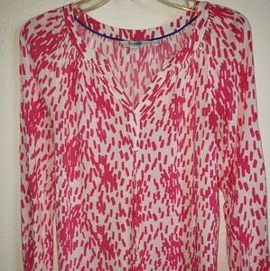 Boden Watercolor Pink & White  Longsleeved…